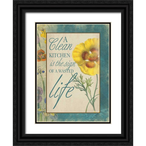 Kitchen Wasted Life Black Ornate Wood Framed Art Print with Double Matting by Grey, Jace