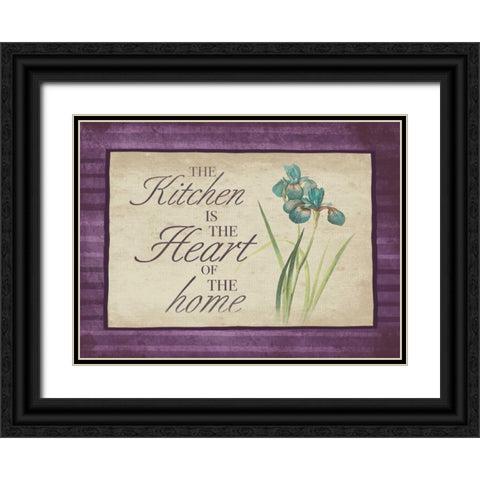 Kitchen Heart of The Home 2 Black Ornate Wood Framed Art Print with Double Matting by Grey, Jace