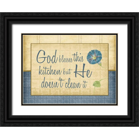 Kitchen gods 2 Black Ornate Wood Framed Art Print with Double Matting by Grey, Jace