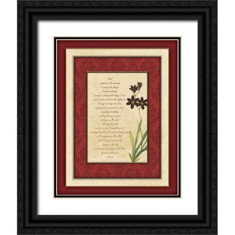 Religious Floral Black Ornate Wood Framed Art Print with Double Matting by Grey, Jace