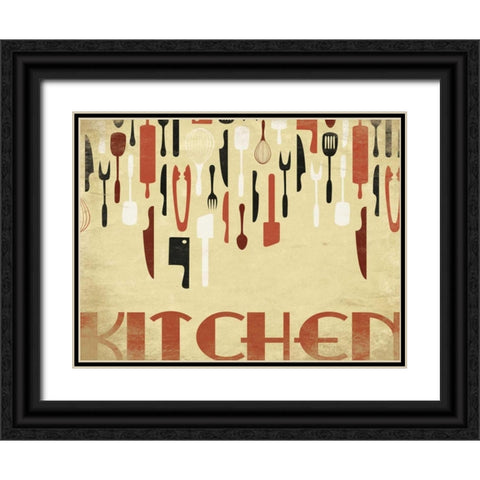 Kitchen Dinning G Black Ornate Wood Framed Art Print with Double Matting by Grey, Jace