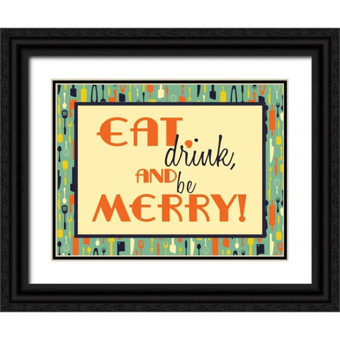 Merry Kitchen 2 Black Ornate Wood Framed Art Print with Double Matting by Grey, Jace