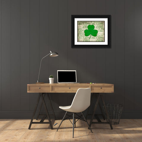 Shamrock Black Ornate Wood Framed Art Print with Double Matting by Grey, Jace