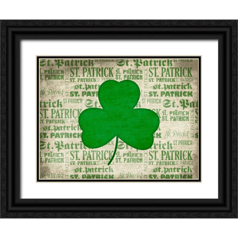 Shamrock Black Ornate Wood Framed Art Print with Double Matting by Grey, Jace