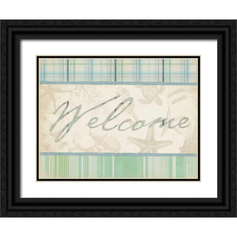 Welcome Black Ornate Wood Framed Art Print with Double Matting by Grey, Jace