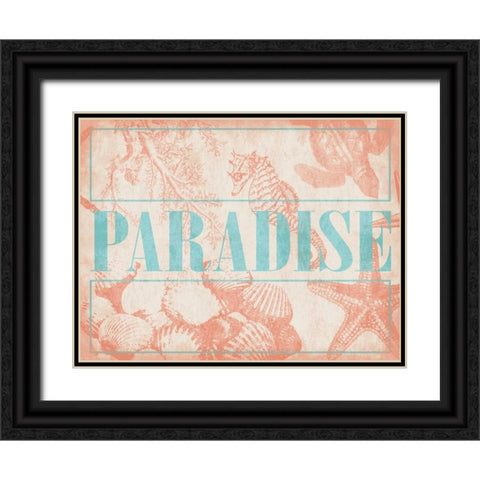 Paradise Shells Black Ornate Wood Framed Art Print with Double Matting by Grey, Jace