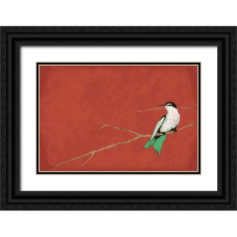 Birds A Black Ornate Wood Framed Art Print with Double Matting by Grey, Jace