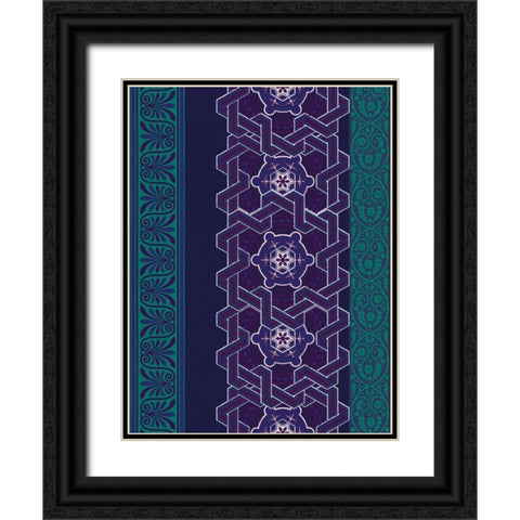 Patterns A2 Black Ornate Wood Framed Art Print with Double Matting by Grey, Jace