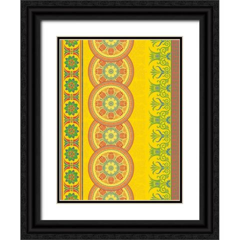 Patterns E Black Ornate Wood Framed Art Print with Double Matting by Grey, Jace