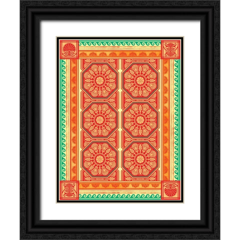 Patterns H Black Ornate Wood Framed Art Print with Double Matting by Grey, Jace