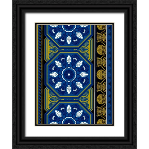 Patterns J3 Black Ornate Wood Framed Art Print with Double Matting by Grey, Jace