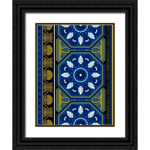 Patterns Black Ornate Wood Framed Art Print with Double Matting by Grey, Jace