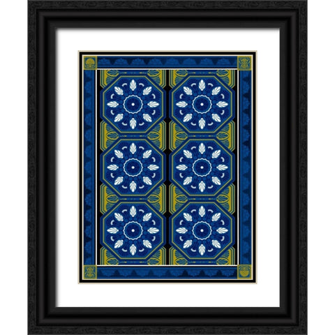 Patterns K2 Black Ornate Wood Framed Art Print with Double Matting by Grey, Jace