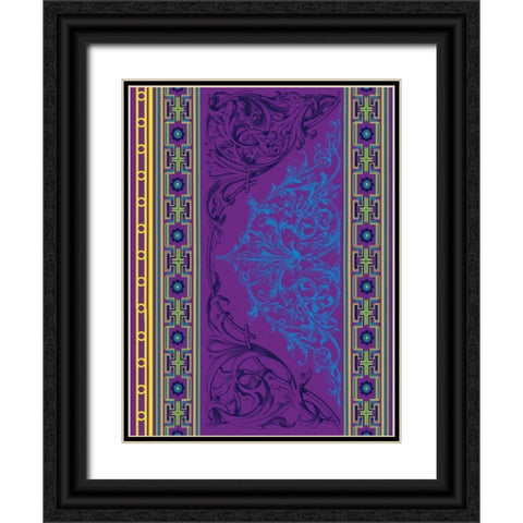 Patterns M Black Ornate Wood Framed Art Print with Double Matting by Grey, Jace