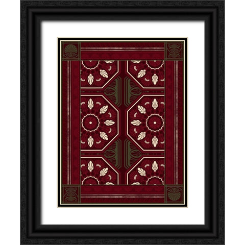 Patterns N2 Black Ornate Wood Framed Art Print with Double Matting by Grey, Jace
