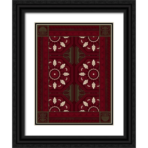 Patterns N Black Ornate Wood Framed Art Print with Double Matting by Grey, Jace