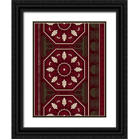 Patterns P2 Black Ornate Wood Framed Art Print with Double Matting by Grey, Jace