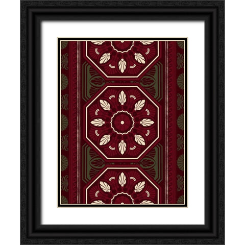 Patterns P3 Black Ornate Wood Framed Art Print with Double Matting by Grey, Jace