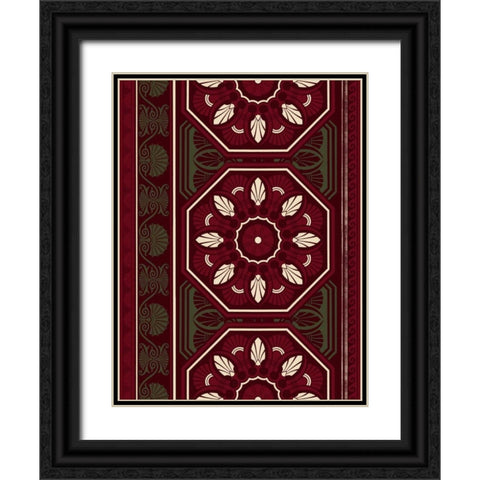 Patterns P Black Ornate Wood Framed Art Print with Double Matting by Grey, Jace