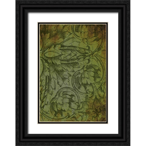 Pattern H Black Ornate Wood Framed Art Print with Double Matting by Grey, Jace