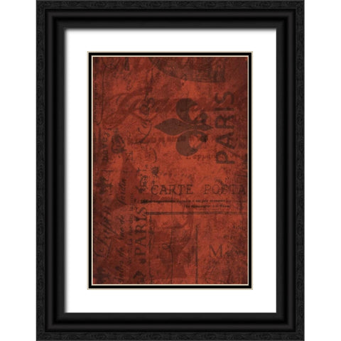 Paris E Black Ornate Wood Framed Art Print with Double Matting by Grey, Jace