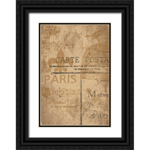 Paris G Black Ornate Wood Framed Art Print with Double Matting by Grey, Jace