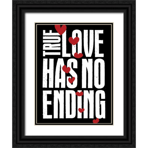 No Ending E Black Ornate Wood Framed Art Print with Double Matting by Grey, Jace