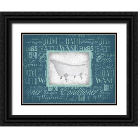 Tub Black Ornate Wood Framed Art Print with Double Matting by Grey, Jace