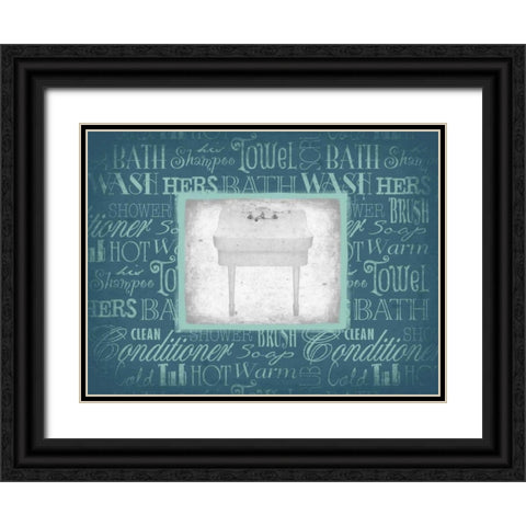 Sink Black Ornate Wood Framed Art Print with Double Matting by Grey, Jace