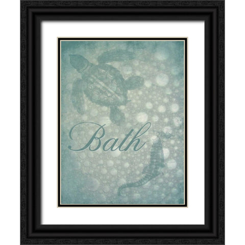 Sea Bath Black Ornate Wood Framed Art Print with Double Matting by Grey, Jace