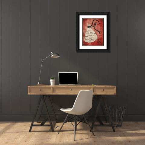 Style Black Ornate Wood Framed Art Print with Double Matting by Grey, Jace