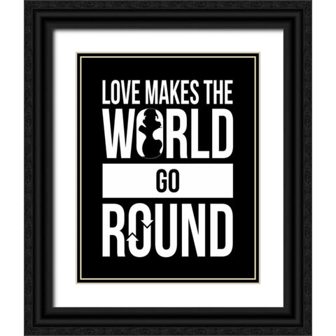 Text C2 Black Ornate Wood Framed Art Print with Double Matting by Grey, Jace