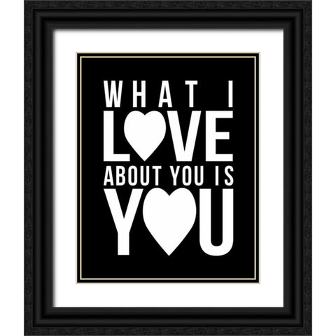Text D2 Black Ornate Wood Framed Art Print with Double Matting by Grey, Jace