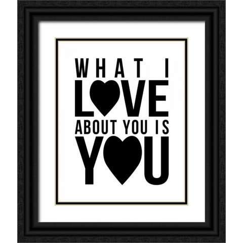 Text D Black Ornate Wood Framed Art Print with Double Matting by Grey, Jace