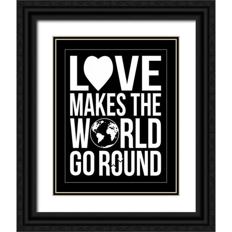 World Go Round Black Ornate Wood Framed Art Print with Double Matting by Grey, Jace