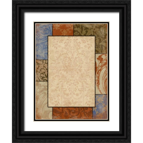 Border Black Ornate Wood Framed Art Print with Double Matting by Grey, Jace