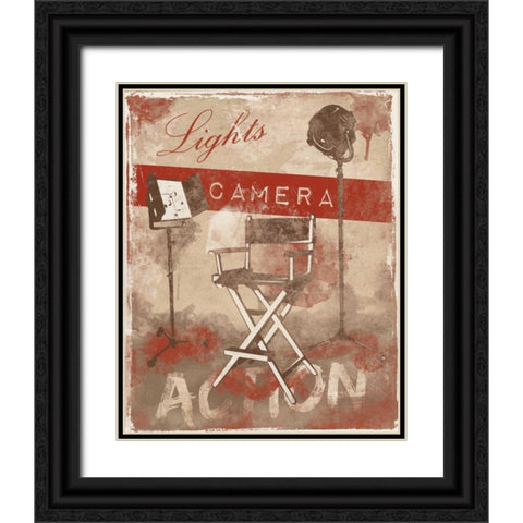 Cinema A4 Black Ornate Wood Framed Art Print with Double Matting by Grey, Jace