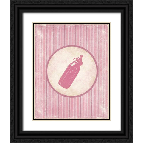 Bottle Black Ornate Wood Framed Art Print with Double Matting by Grey, Jace