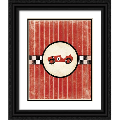 Race Car Black Ornate Wood Framed Art Print with Double Matting by Grey, Jace