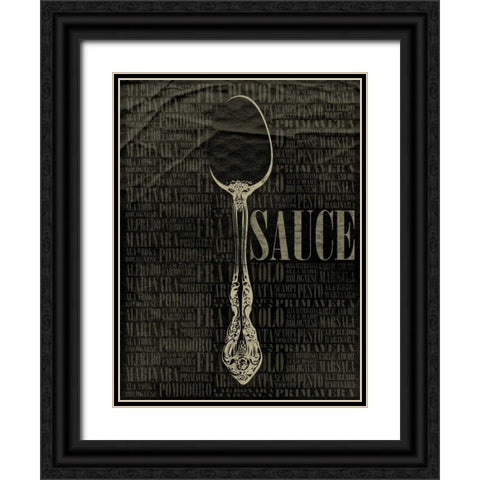 SAUCE Type 2 Black Ornate Wood Framed Art Print with Double Matting by Grey, Jace