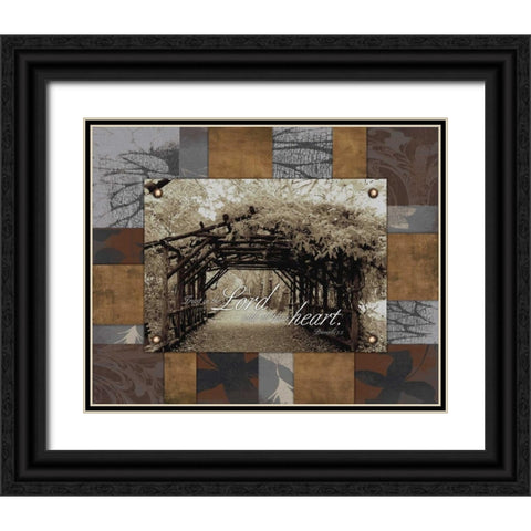 Trust the Lord Black Ornate Wood Framed Art Print with Double Matting by Grey, Jace