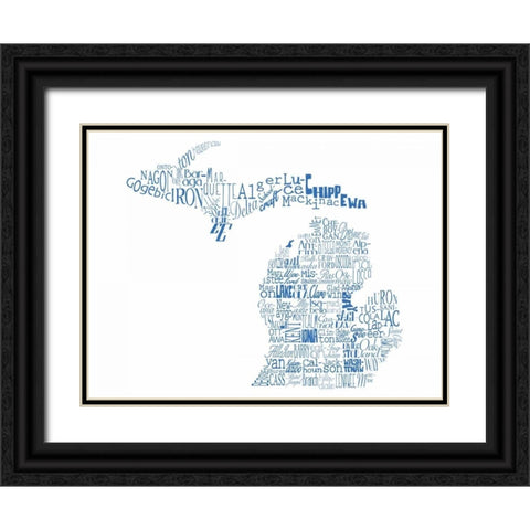 Michigan 2 Black Ornate Wood Framed Art Print with Double Matting by Grey, Jace