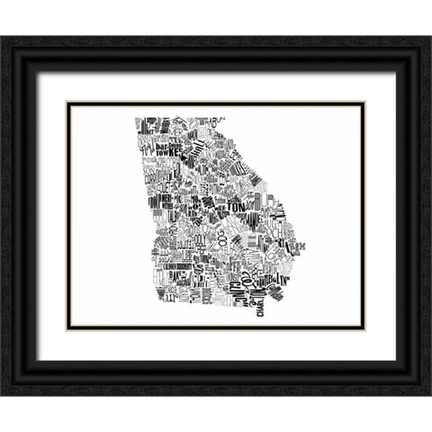 Georgia Black Ornate Wood Framed Art Print with Double Matting by Grey, Jace