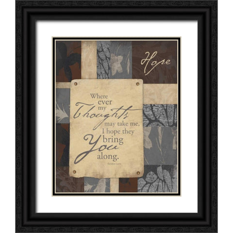 Hope 2 Black Ornate Wood Framed Art Print with Double Matting by Grey, Jace