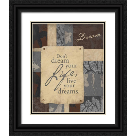 Dream Black Ornate Wood Framed Art Print with Double Matting by Grey, Jace