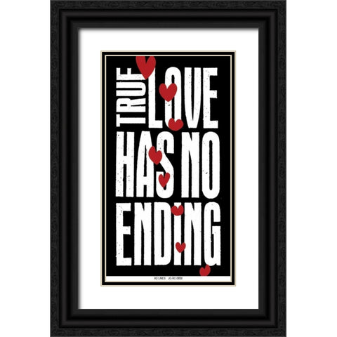 True Love Black Ornate Wood Framed Art Print with Double Matting by Grey, Jace