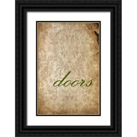 doors Black Ornate Wood Framed Art Print with Double Matting by Grey, Jace