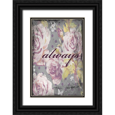 always Black Ornate Wood Framed Art Print with Double Matting by Grey, Jace