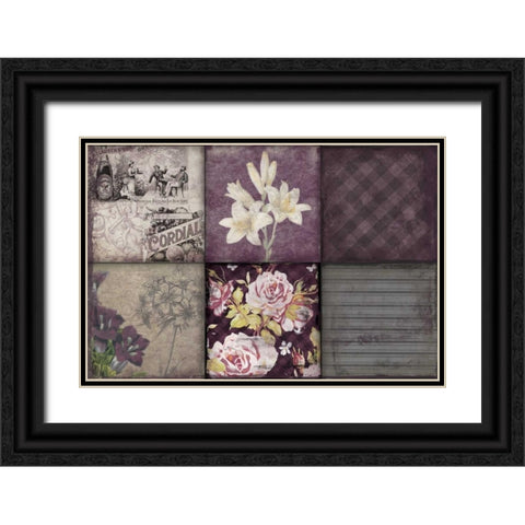 Florals 2 Black Ornate Wood Framed Art Print with Double Matting by Grey, Jace