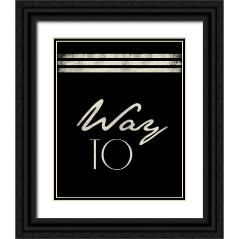 way_to Black Ornate Wood Framed Art Print with Double Matting by Grey, Jace